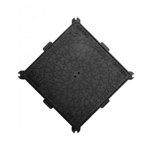 Люк чугунный квадратный 600×600 — по ушкам, до 25 т